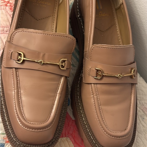 Sam Edelman Lea Platform Loafers Tan/Blush - Picture 2 of 3